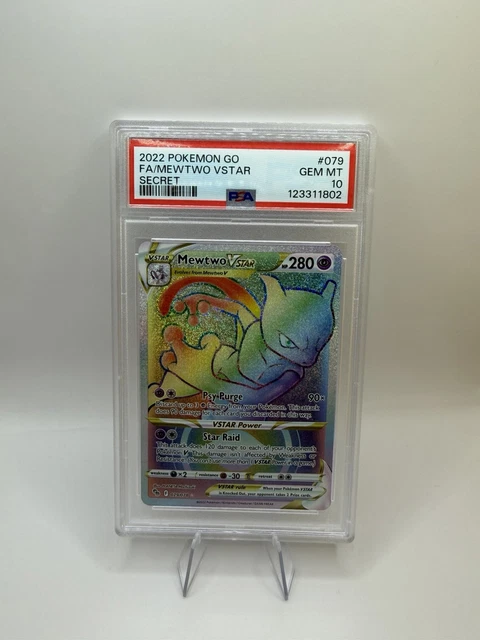 Carte Pokemon MEWTWO 079/078 Vstar Secrète Pokemon GO EB10.5 FR PSA 10