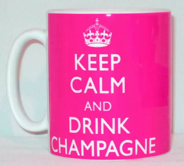 Keep Calm And Drink Champagne Mug Can Personalise Great Wedding Birthday Gift