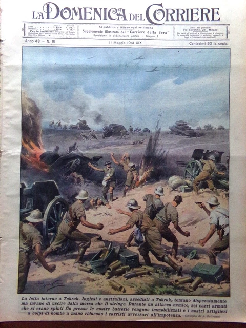 La Domenica Del Corriere N°28 1941 – Gondar, Guerre, Toscane – Journal Vintage Italie