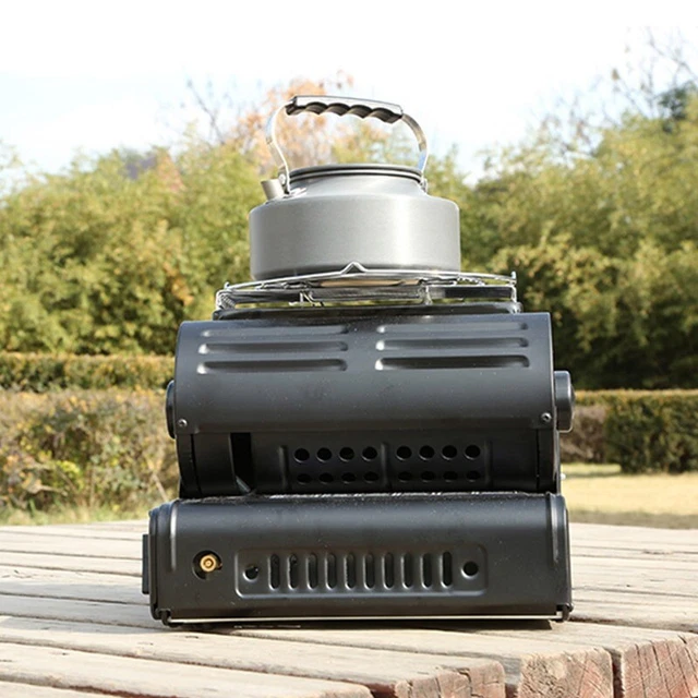 1.3KW Tragbare Butan Gasheizung Camping Gas Kocher Zeltheizung Keramik 2in1 3