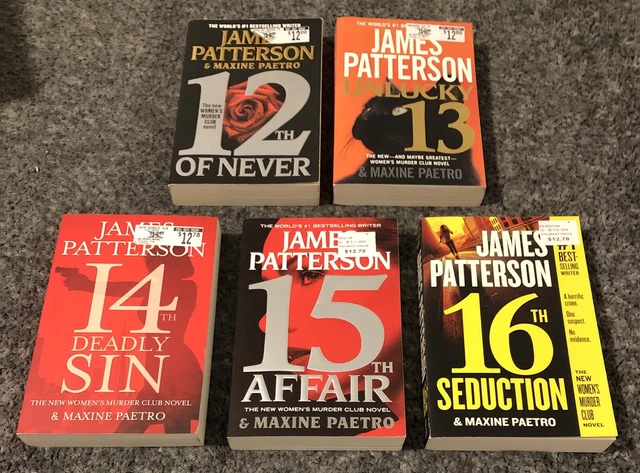 (5) LOT DE LIVRES DE POCHE James Patterson Women's Murder Club #12-16