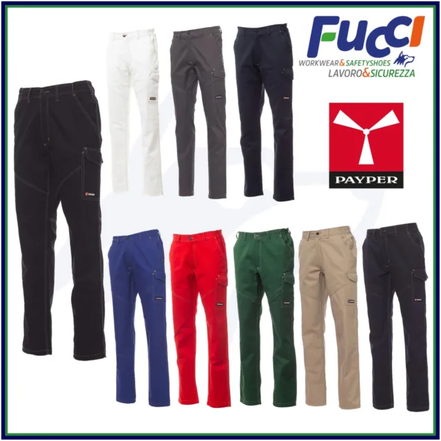 Pantaloni da Lavoro Multistagione Estivi Payper Worker Uomo Donna 100% Cotone