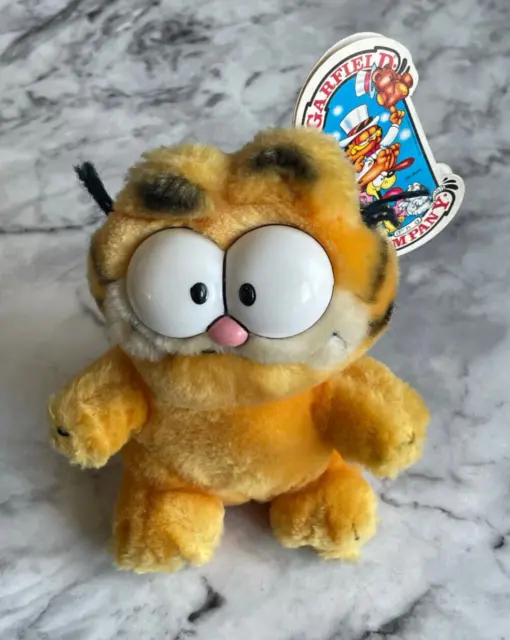 Peluche doudou Garfield Mini New with Tags DAKIN 1981 KOREA VINTAGE Perfect