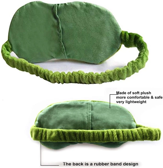 2X Frosch Augenmaske Blackout Brille, Plüsch Schlafmasken für Erwachsene Kinder 6