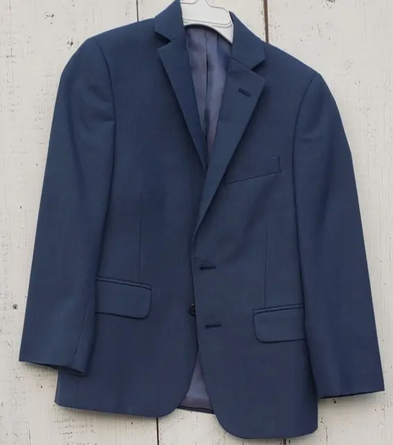 Calvin Klein Boys Navy Blue Button Up Blazer Jacket Size 12 Regular
