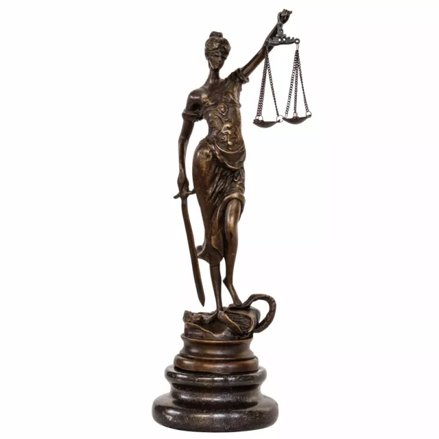 Bronze sculpture Lady Justice bronze figure sculpture antique style - 24cm