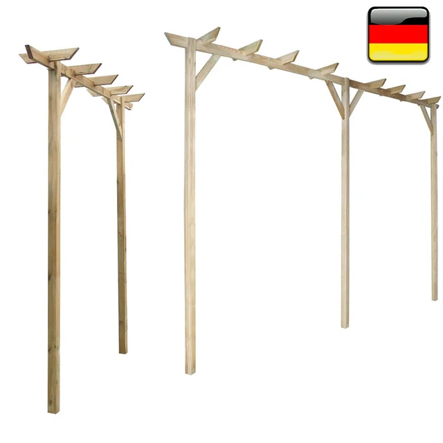 HOLZ GARTEN PERGOLA Rosenbogen Rankhilfe Holzbogen Spalier Rose