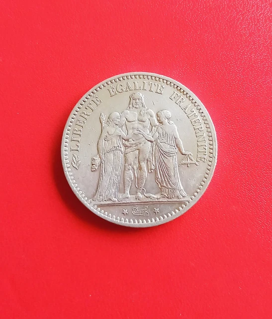 FRANCE 5 FRANCS HERCULE DUPRE 1876 A (Paris) SUP- Gonçalves Lobo Numismatique
