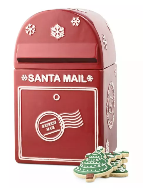 Martha Stewart Collection 12" Santa Red Mailbox Cookie Jar REG $70 - CLOSEOUT 2