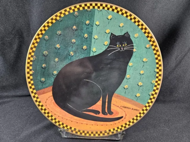 VTG LE 1995 Lenox Warren Kimble Cat Plate #8 "Lucky Cat," Brand New/Mint in Box