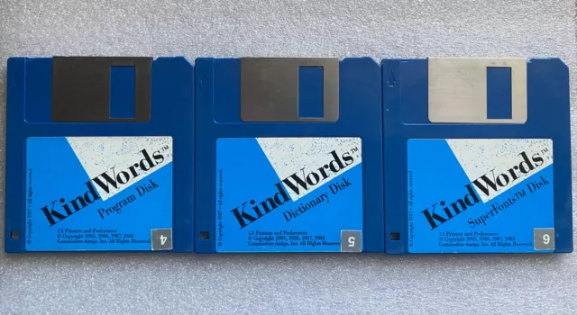 Kind Words Disk, 3 Disk , AMIGA Commodore