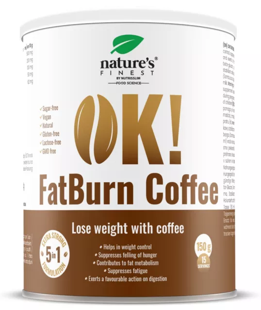 Nature's Finest by Nutrisslim OK! FatBurn Coffee For Energy boost and Weightloss