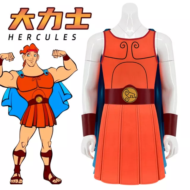 Movie Hercules Cosplay Costume Halloween Adult Kids Masquerade Suits Outfits New