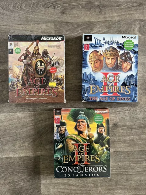 Age Of Empires PC CD-ROM Big Box 1997 Jeux Vidéo Lot.