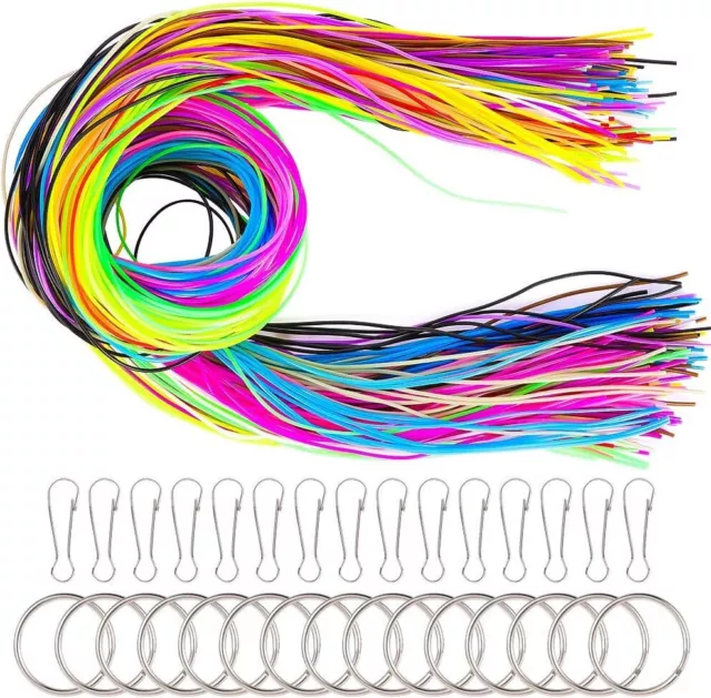 200 PCS Scoubidou Scooby Strings DIY Plastic Lacing Cord in 20 Colours New