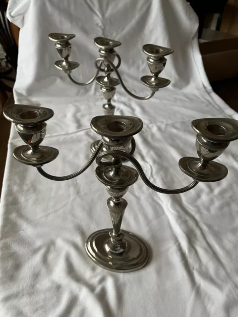 A pair of beautiful candelabra - Silver Plate. English