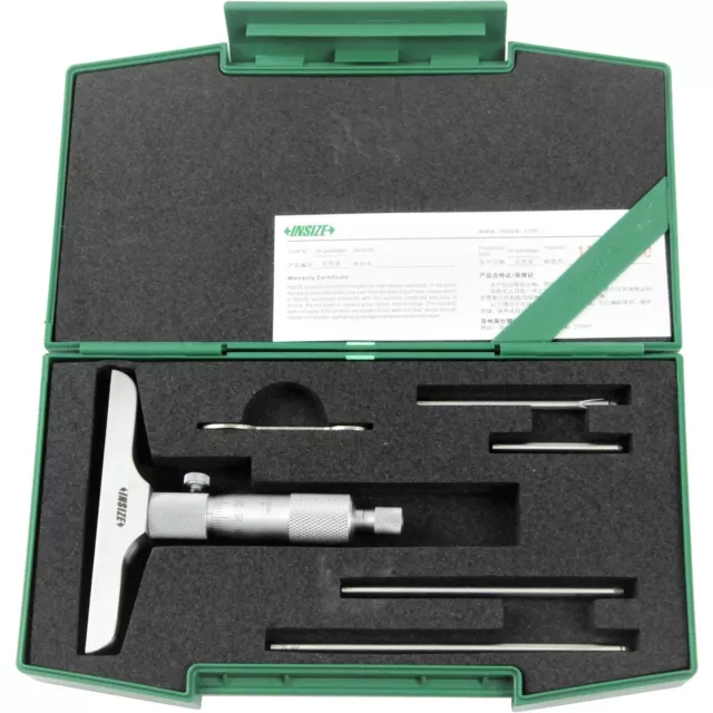 Insize Metric Depth Micrometer 0-100mm Range Series 3240 - 100