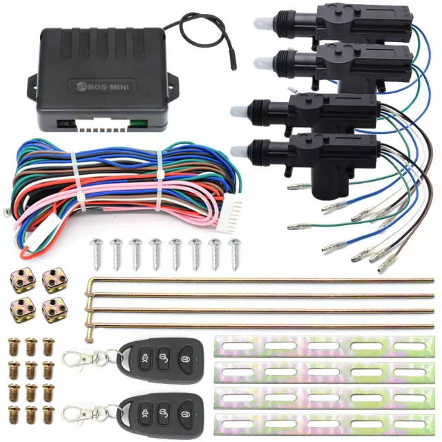 Universal 4-Door Car Power Lock Kit Keyless Entry System Security Remote Central
