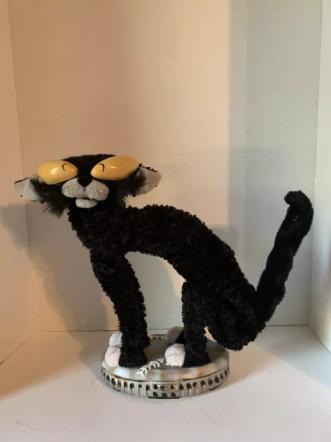 VINTAGE GEMMY ANIMATED Fraidy Cat Halloween Black Alley Cat Sings LightUp  Works* £28.42 - PicClick UK