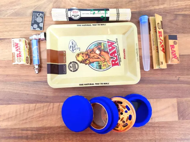 RAW Smoking Rolling Gift Tray Set Tube Raw Tips Raw Rolling Papers