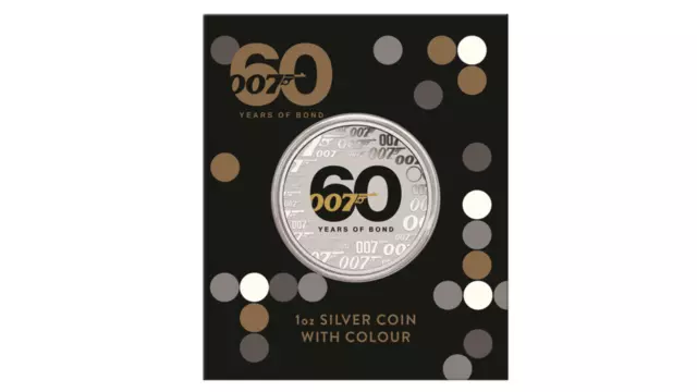 1 Dollar 60 Years - 60 Jahre James Bond 007™ Tuvalu 1 oz Silber BU Coincard 2022