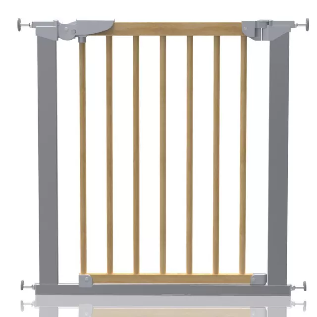 Safetots Hêtre Bois et Metal Pression Barrière de Sécurité 71,3cm - 77,6cm