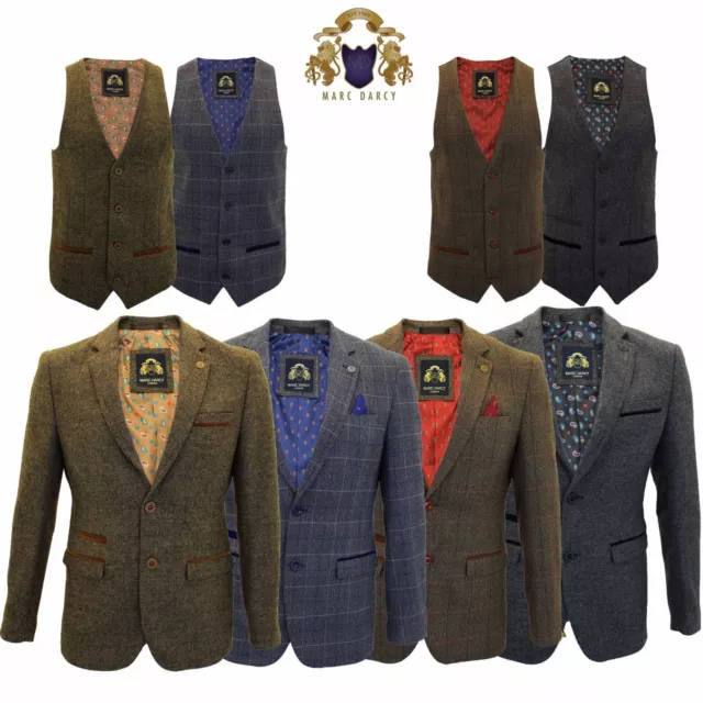 Chaleco Formal Inteligente Informal Chaqueta de Cena para Hombre Marc Darcy Blazer forrada de tweed