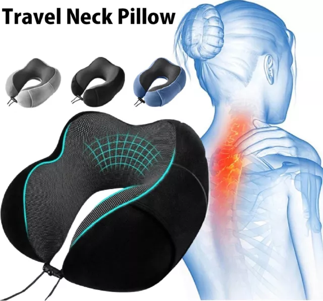 Travel Neck Pillow Memory Foam Rebound U-shaped Sleeping Pad Support Headrest AU