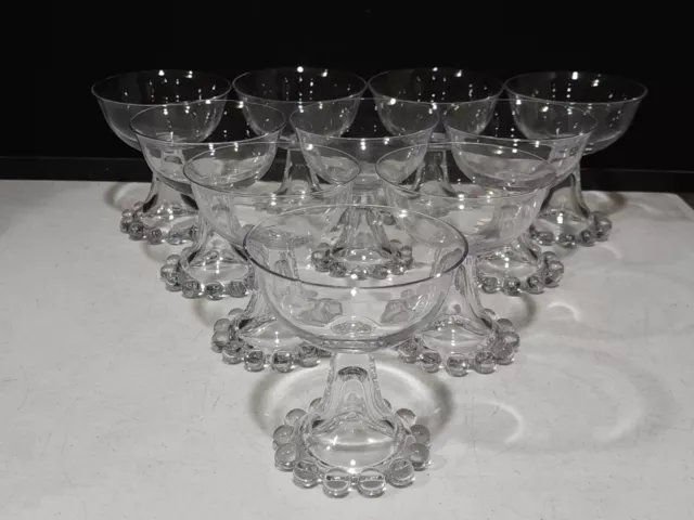 Set Of 12- Imperial Candlewick 5 1/8" Champagne / Sherbert Martini Glasses #3400