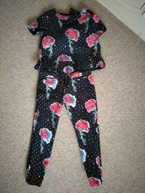 Girls matching top & pants, M&S, age 6-7 years