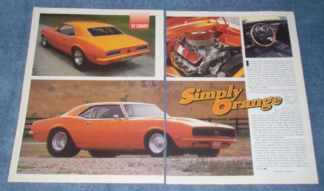 1968 Chevy Camaro RS/SS Vintage Pro Street Article "Simply Orange"