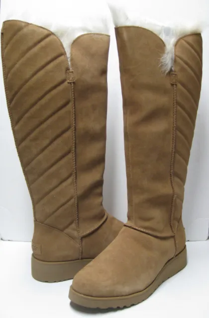 Ugg Rosalind Suede Women Over Knee Boots Chestnut Us 10 /Uk8.5/Eu41