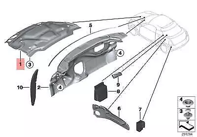 Original Wärmeisolierung Frontklappe Benzin MINI Cooper One R55 R56 51487276533