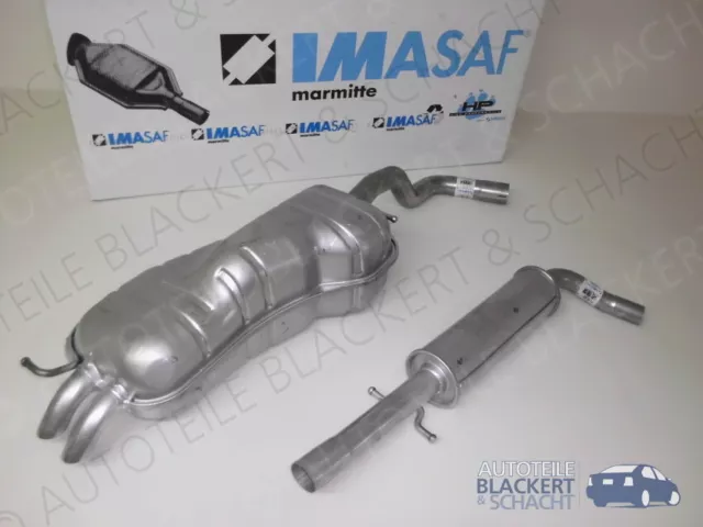 IMASAF Auspuffset ab Kat für VW Golf 4 IV 2.0+2.3 V5 BJ 97-05|Mitteltopf+Endtopf