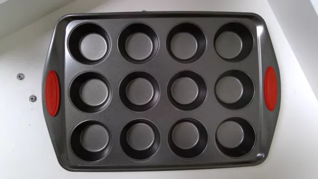 Rachael Ray 47956 Nonstick Bakeware 12-Cup Oven  Muffin & Cupcake Pan NEW IN BOX