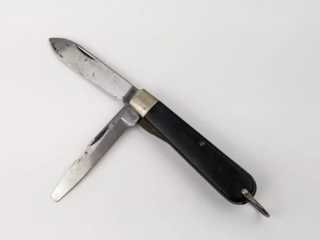 Vtg CAMILLUS NY TL-29 Electrician's Linemans 2 Blade Pocket Knife w/ Screwdriver