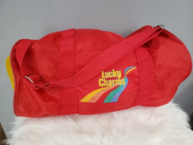 Vintage 90s Lucky Charms Rainbow Duffel Bag Mail Order Cereal Y2k Overnight Bag