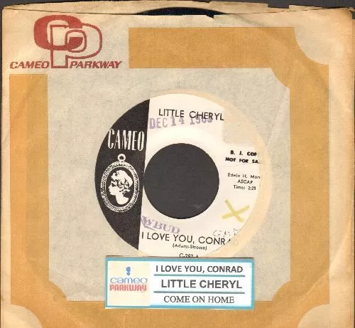 Little Cheryl - I Love You, Conrad Cameo 292 Promo Vinyl 45 rpm Record