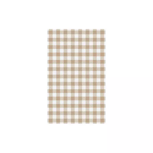 Greaseproof Paper Coffee/Brown Gingham 200x300mm Pkt 200 Check Checked Checkered