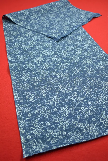 Vintage Japanese Fabric Cotton Antique Boro Patch Indigo Blue Dyed 42.1"/MM25/60