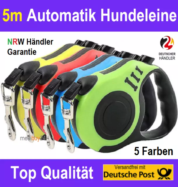 5 Meter Automatik Hundeleine Hunde Katzen Welpen Leine, 5 Farben, 5m verstellbar