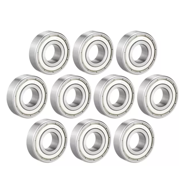 10pcs 6203Z 17 x 40 x 12mm Deep Groove Ball Bearing Single Shield Chrome Steel