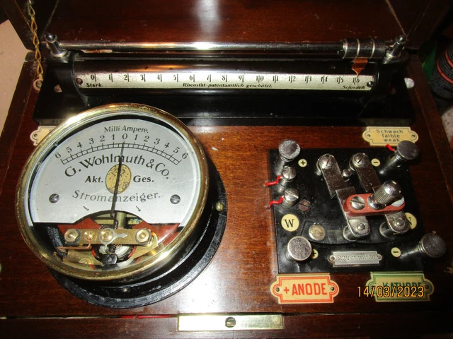 Wohlmuth Reiz Fein Strom Apparat ohne Zubehör Elektro Galvanisch ca.1910 SELTEN!