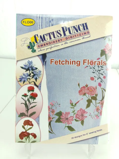 Bordado de cactus punch digitalización búsqueda florales 20 diseños para 4" FLO06 nuevo