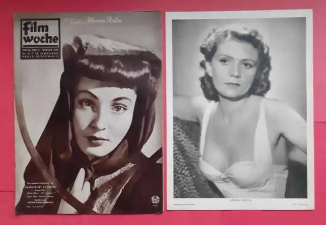 FILMWOCHE Nr. 8, 1940 & Kunstblatt - Hannelore Schroth, Hilde Krahl, Lena Norman