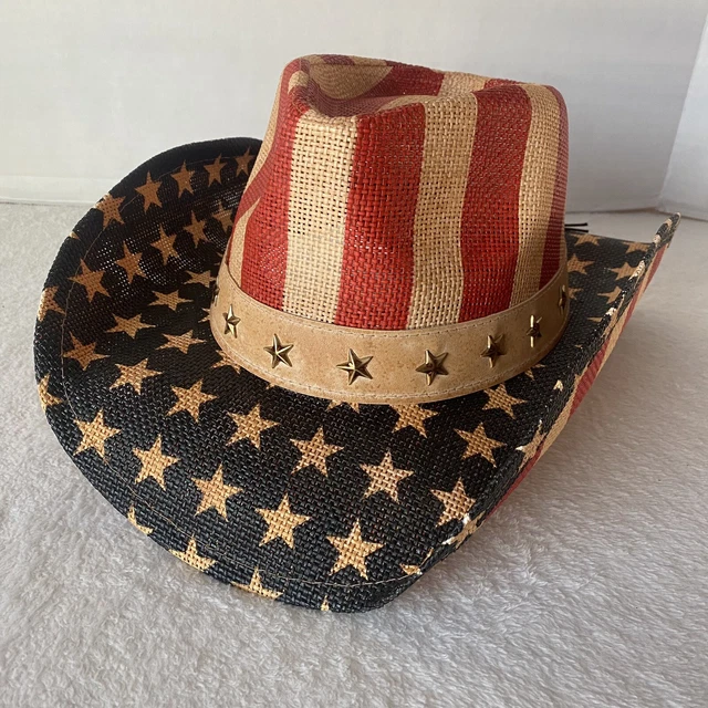 USA Western Cowgirl Hat Shapeable Brim Distressed All American Festival USA Hat