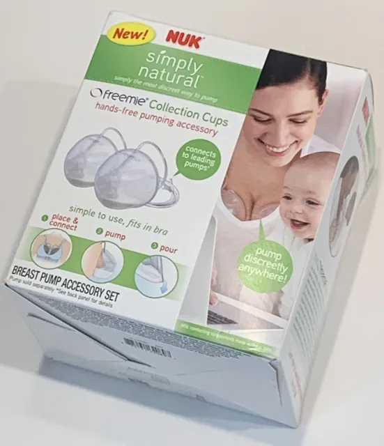 NUK Freemie Simply Natural Collection Cups Hands-Free Pumping Accessory Open Box
