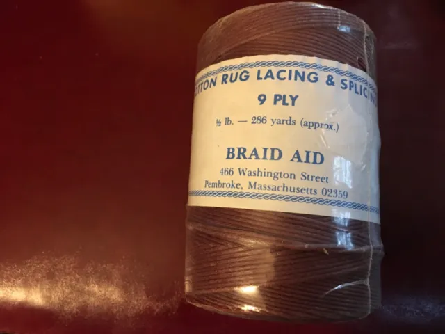 NUEVO cordones vintage para alfombra de algodón con ayuda de trenza. Hilo de empalme de 9 capas 286 yardas