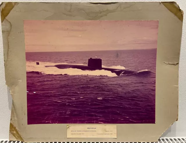 1960's RARE BRITISH PHOTOGRAPH OF HMS REPULSE ROYAL NAVY SUBMARINE