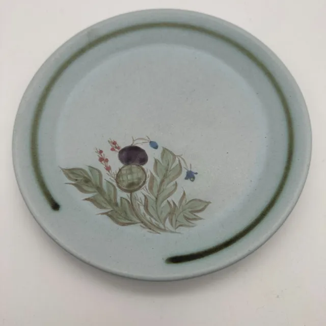 Vintage Buchan Stoneware Thistle 8" Salad Plate Handpainted Scotland